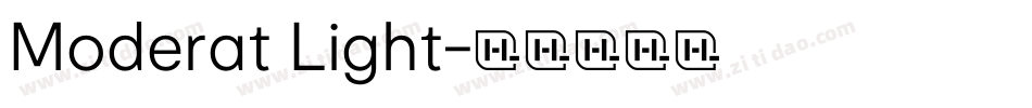 Moderat Light字体转换